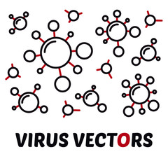 Abstract background with virus icons