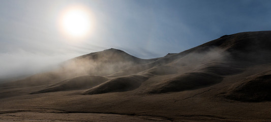 early morning landscapes in the Ak-Sai valley heading to the Kol Suu lake