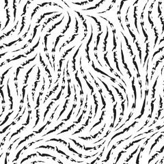 Vector seamless texture. Pattern of heterogeneous ragged lines o