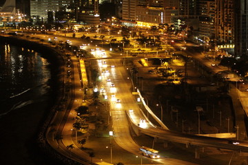 Fototapeta na wymiar City Night Time Traffic