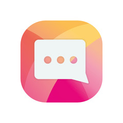 Isolated communication bubble block flat style icon vector design