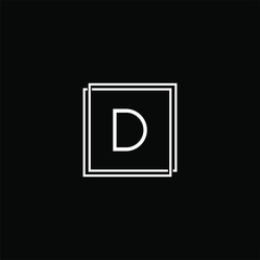 D letter logo initial idea design vector illustration template. Typography, business premium