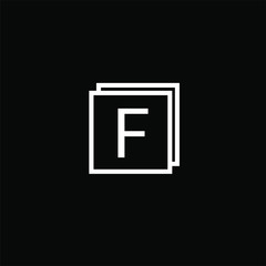 F letter logo initial idea design vector illustration template. Typography, business premium