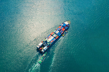 Container ship, Business logistic import-export transport international and transportation of...