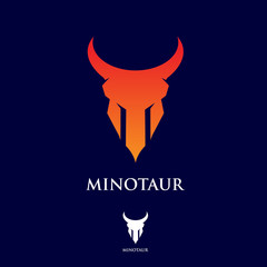 M letter based logo Minotaur