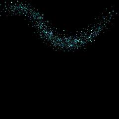 Blue, cyan, turquoise glitter stars, confetti.