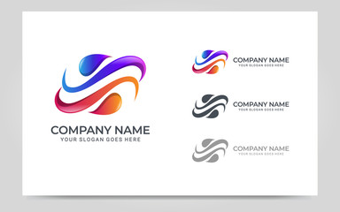 Abstract logo of people, business, foundation, community, human caring, health workers.