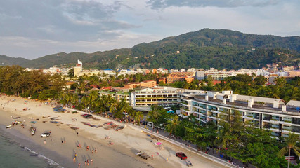 Fototapeta na wymiar Patong Beach aerial view, Phuket, Thailand