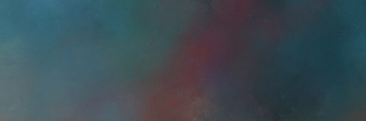 dark slate gray, teal blue and dim gray colored vintage abstract painted background with space for text or image. can be used as header or banner