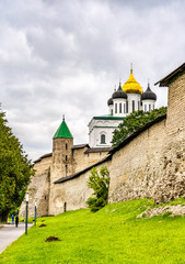 Fototapeta na wymiar Pskov Kremlin, a medieval citadel in Russia