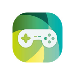 Isolated videogame control block flat style icon vector design