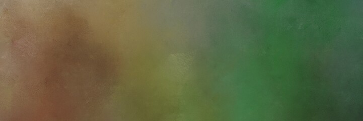 abstract painting background texture with dark olive green and pastel brown colors and space for text or image. can be used as horizontal header or banner orientation