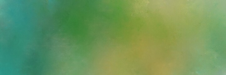 Obraz premium gray gray, sea green and dark khaki colored vintage abstract painted background with space for text or image. can be used as horizontal background graphic