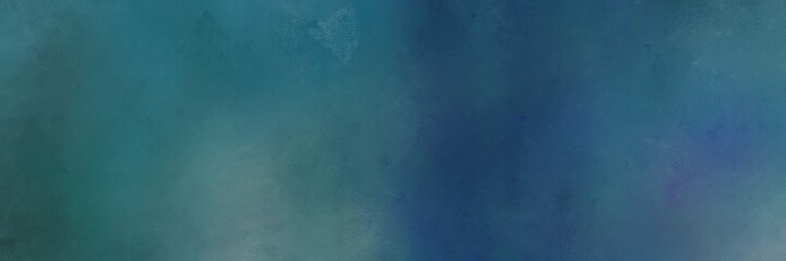 abstract painting background graphic with teal blue, dark slate gray and slate gray colors and space for text or image. can be used as postcard or poster