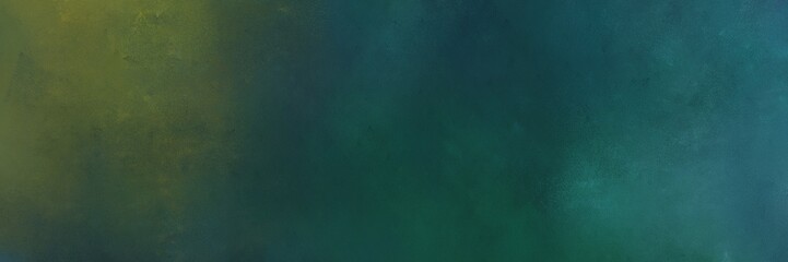 abstract painting background graphic with dark slate gray, dark olive green and teal blue colors and space for text or image. can be used as horizontal header or banner orientation