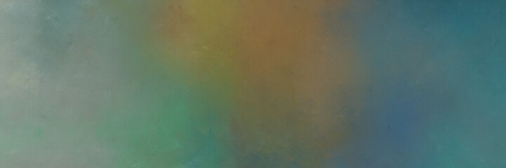 abstract painting background texture with dim gray, pastel brown and teal blue colors and space for text or image. can be used as horizontal header or banner orientation