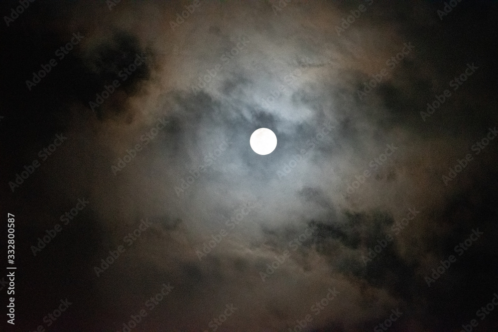 Wall mural full moon in the sky