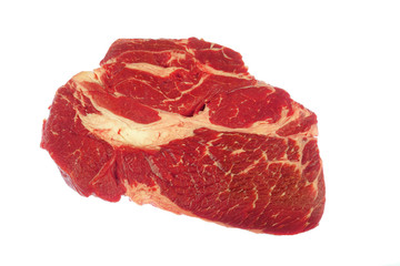 fresh beef isolated on white background