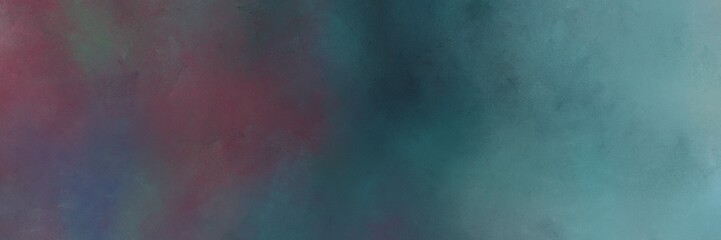 vintage abstract painted background with dark slate gray, cadet blue and pastel brown colors and space for text or image. can be used as horizontal background graphic