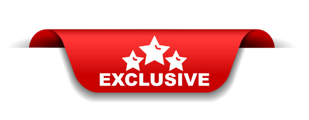 red vector illustration banner exclusive