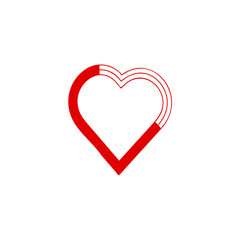 Heart line icon. Vector love logo. Stock illustration