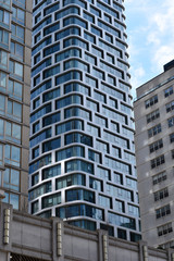Fototapeta na wymiar Close up view of New York architecture, buildings