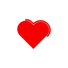 Heart logo. Vector love icon. Stock illustration