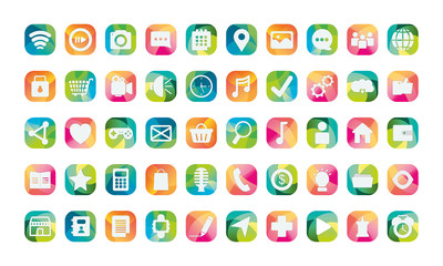 Social media and apps block flat style icon vector design