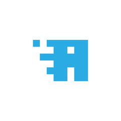 initial letter a abstract square concept logo