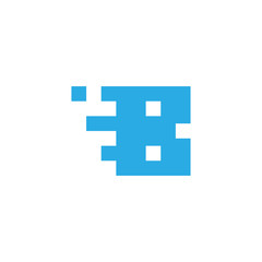 initial letter b abstract square concept logo