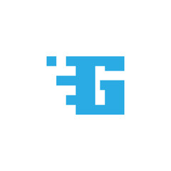 Obraz premium initial letter g abstract square concept logo