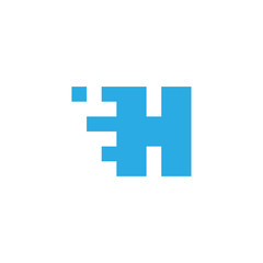 initial letter h abstract square concept logo