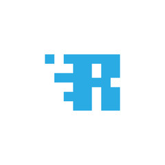 Obraz premium initial letter r abstract square concept logo