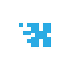 initial letter x abstract square concept logo