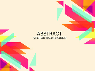 Abstract background with triangles and different colors. Vector illustration