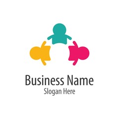 Business teamwork logo template