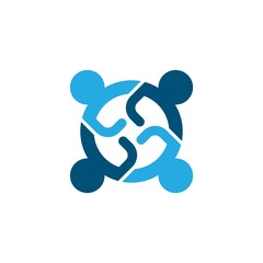 Business teamwork logo template