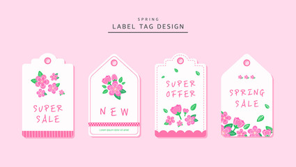 Design tag spring flower label