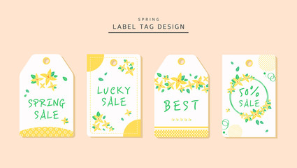 Design tag spring flower label