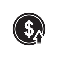 increase dollar icon , dollar up icon