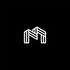 Monogram letter M logo design template