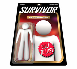 Survivor Persistance Resilience Action Figure Person Built to Last 3d Illustration