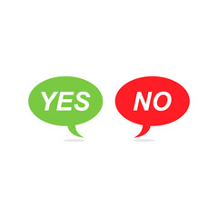 Yes and No Speech Bubbles