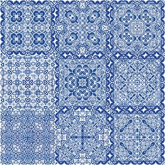 Portuguese ornamental azulejo ceramic.
