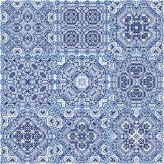 Ornamental azulejo portugal tiles decor.