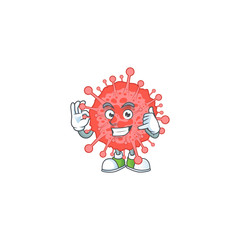 Call me funny gesture coronavirus disaster mascot cartoon design