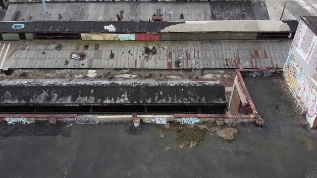 Abandoned Packard automotive plant in Detroit, Michigan