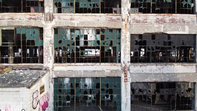The Fisher Body Plant is now shut down and covered in graffiti but was used in automotive manufacturing until 1984.