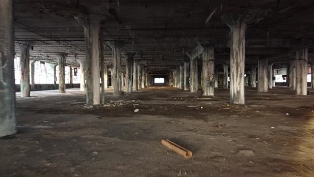 View of the abandoned Fisher Body Plant in Detroit.