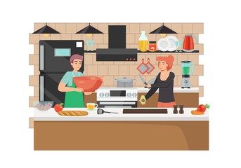 Culinary blog, vector flat style design illustration
